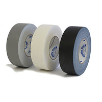 3 Roll Pack of Premium Professional Grade Gaffer Tape - 2 Inch X 55 Yards - White, Black, and Grey Color - 3 Rolls per Case