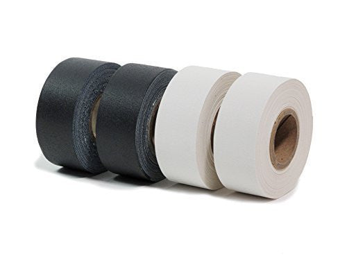 Baby Gaffer Tape Rolls, White & Black, 1 X 8YD, Four Rolls/Order (Two  White and Two Black in an Industrial Ziplock Bag)