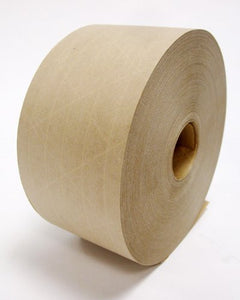 Reinforced Water Activated Gum Tape 3" X 450', Natural Color- 10 rolls/case