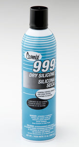 Camie 999 Dry Silicone Spray Release Agent Lubricant - Colorless, Non-Staining - Twelve 13oz. Cans per Case